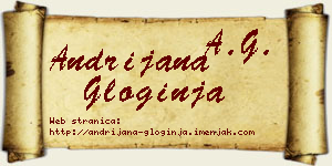 Andrijana Gloginja vizit kartica